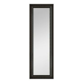 Over-the-Door Mirror with Hardware, 17X53 IN, Black Finish