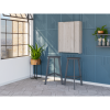 Toscana Wall Foldable Table with Multiple Shelves, Light Gray