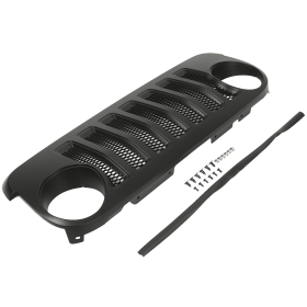 JL Style Front Bumper Grille Mesh Grill Fit For Jeep Wrangler JK / JKU 2007-2017