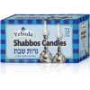 Yehuda 3 Hour White Shabbos Candles 72 Count Traditional Shabbat Candles, Dinner Table Candles, Household Candles