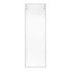 Over-the-Door Mirror with Hardware, 17X53 IN, Black Finish