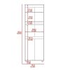 DEPOT E-SHOP London Armoire, Two Shelves, Rod, Double Door Cabinet Armoire, Black