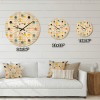 Designart 'Pastel Circular Retro Pattern III' Mid-Century Modern Wood Wall Clock