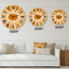 Designart 'Minimalist Bright Shining Orange Sun Rays I' Modern Wall Clock