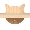 Wall-Mounted Cat Scratching Post - Solid Wood Color