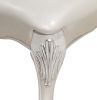 ACME Dresden Side Chair (Set-2), Fabric & Bone White Finish DN02242
