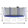 14FT Trampoline with Basketball Hoop, ASTM Approved Reinforced Type Outdoor Trampoline with Enclosure Net