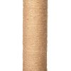 Wall-Mounted Cat Scratching Post - Solid Wood Color