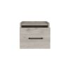 Yorktown Floating Nightstand, Space-Saving Design with Handy Drawer and Surface, Light Gray