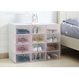 12/24/36pcs Shoe Storage Boxes Foldable Shoe Container Stackable Clear Shoe Organizer (QTY: 12pcs)